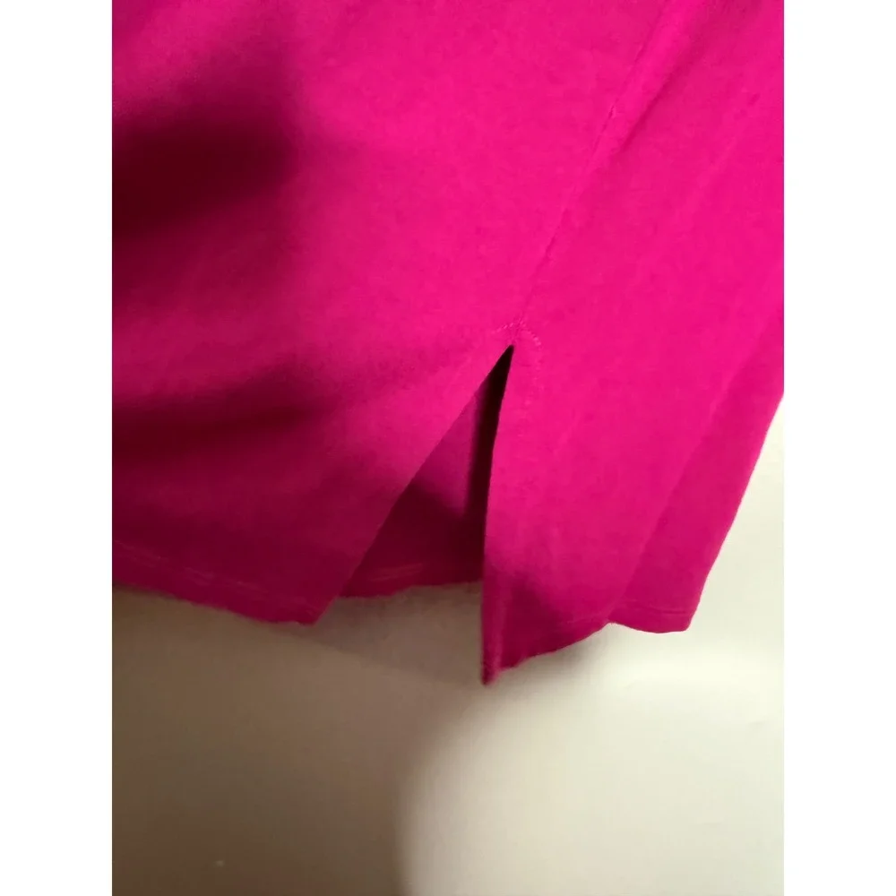 Eileen Fisher fushia pink long sleeve tunic dress